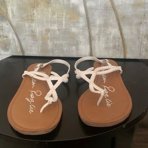 White size 7.5 sandals